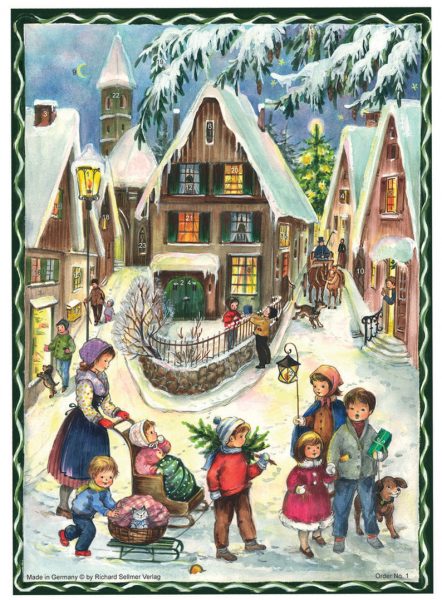 calendrier le village de Noël A4