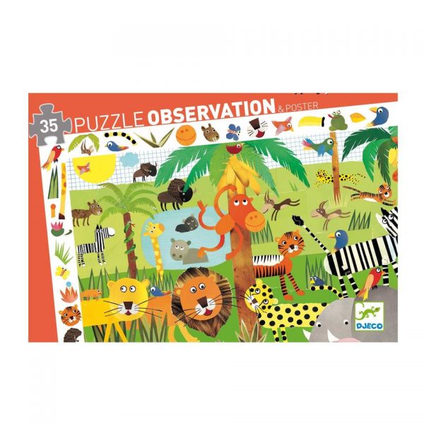 puzzle observation jungle 35 pièces