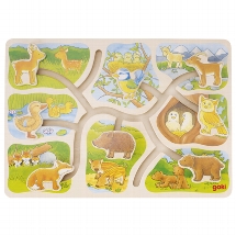 puzzle à coulisse bébés animaux