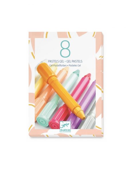 8 crayons gel pastel