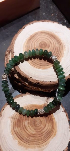 bracelet jade argent