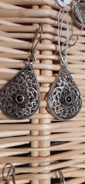 boucles d’oreille goute argent