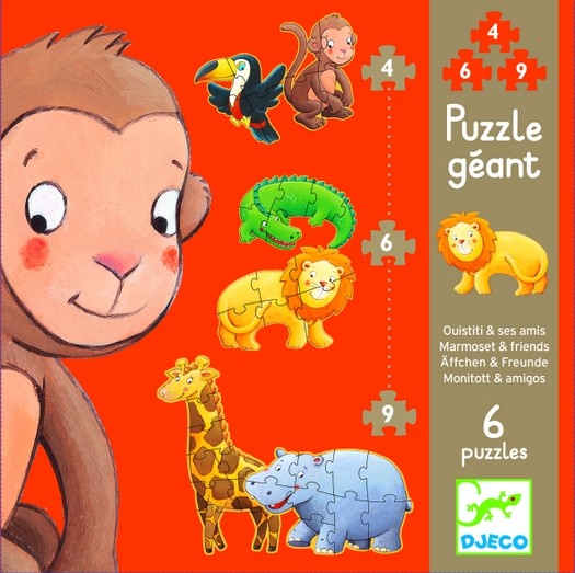 puzzles géants Ouistiti 4-6-9 pièces