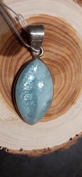 pendentif aigue marine larimar argent