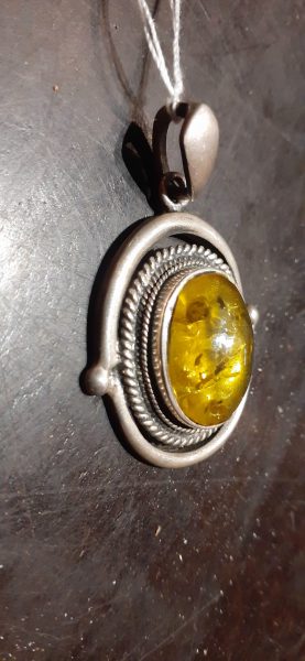 pendentif citrine argent