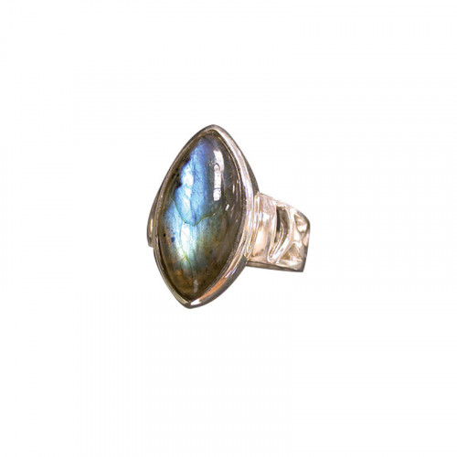 bague labradorite marquise argent