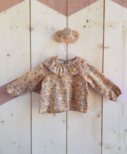 blouse oiseaux camel