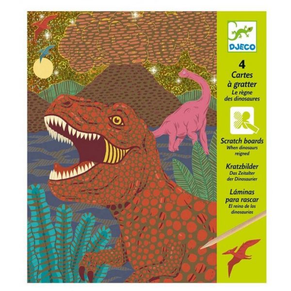 cartes à gratter dinosaures