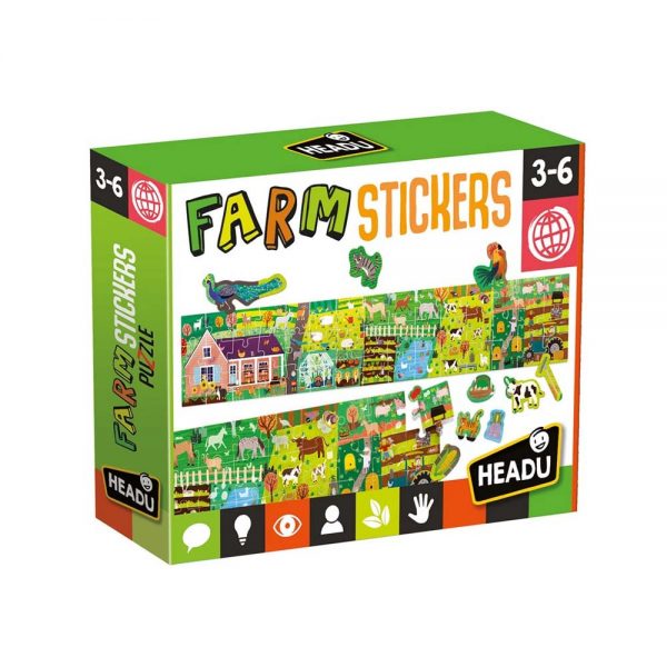 puzzle ferme 45 pièces + 100 stickers repositionnables