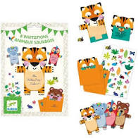 cartes invitation anniversaire animaux