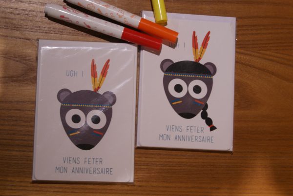 cartes invitation d’anniversaire (indiens ou indiennes)