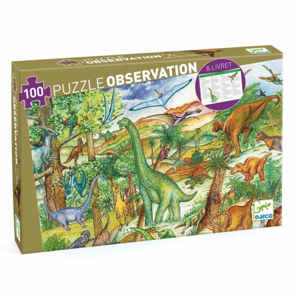 puzzle observation dinosaures 100 pièces