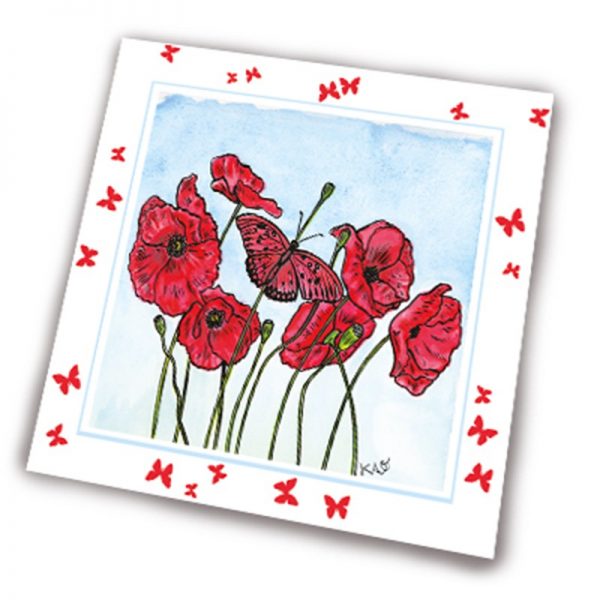 carte coquelicots