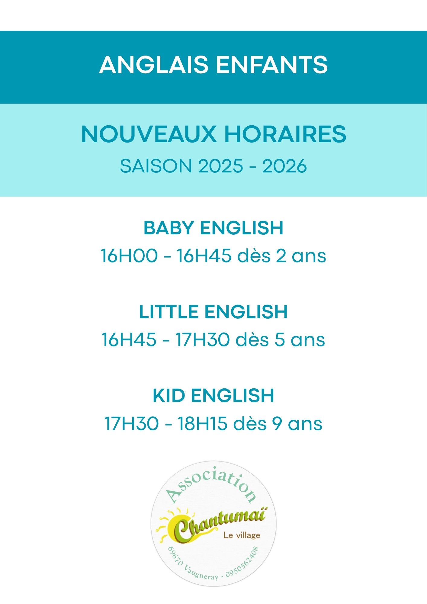 ANGLAIS ENFANTS